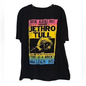 Jethro Tull Royal Albert Hall 1972 Concert T Shirt XL